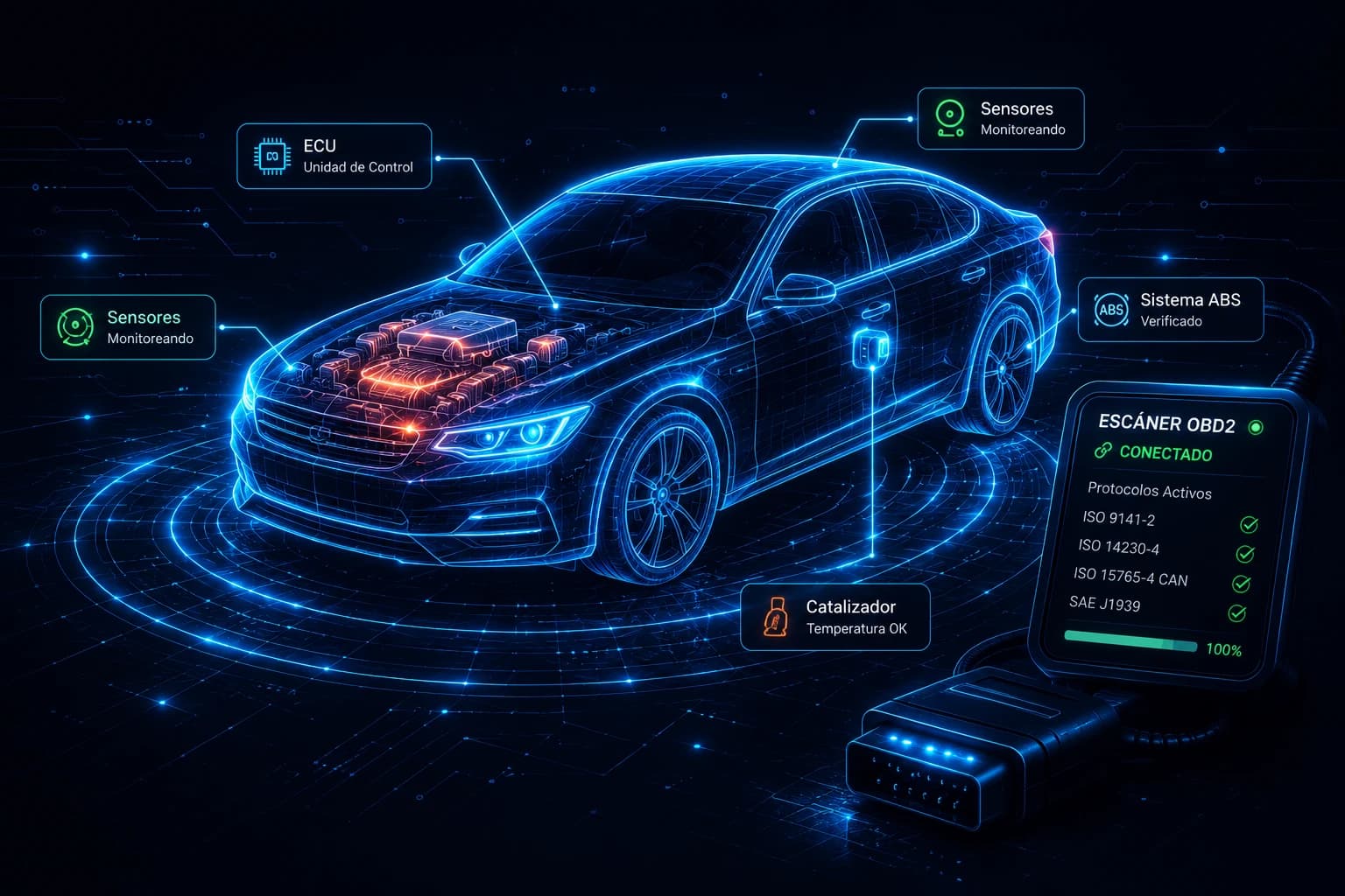Diagnóstico OBD2 holográfico